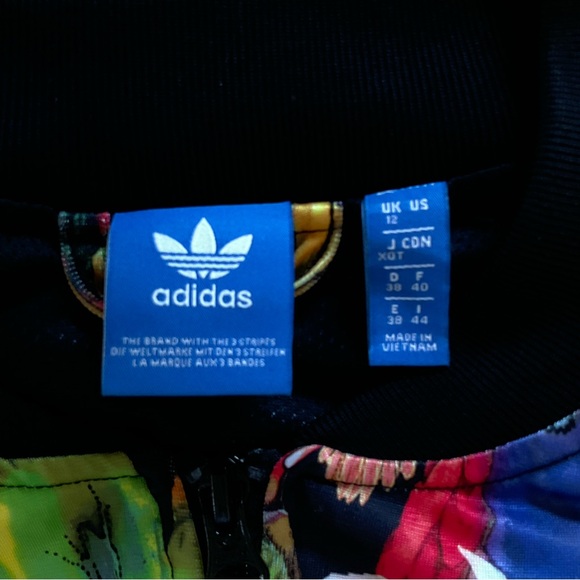 Adidas Originals Trefoil Track Suit Tropical Bird Print Jacket Pants Small OG - Picture 6 of 16